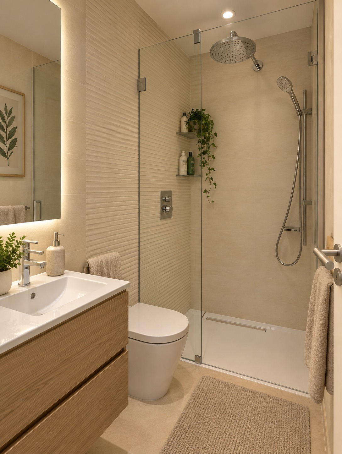 Bathroom with walk-in shower